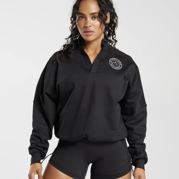 Gymshark Sweaters - Gymshark Legacy Oversized Sweatshirt V Neck